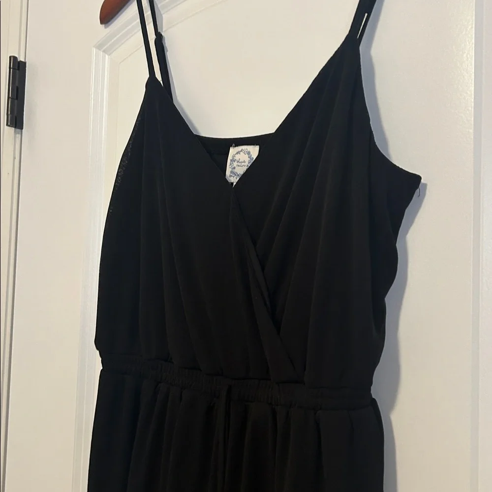 Blue Rain Black Spaghetti Strap Romper Size Medium - Picture 4 of 10